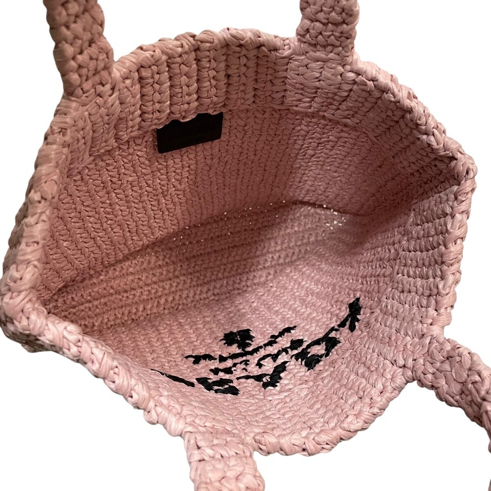 PRADA Crochet Tote Bag Pink - Picture 4 of 5